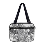 Tribal Indian Bull Skull Print Double Strap Bible Bag