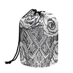 Tribal Indian Bull Skull Print Drawstring Makeup Bag