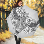 Tribal Indian Bull Skull Print Foldable Umbrella