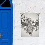 Tribal Indian Bull Skull Print Garden Flag