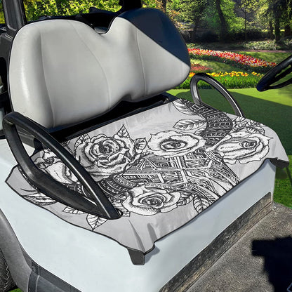Tribal Indian Bull Skull Print Golf Cart Seat Cover