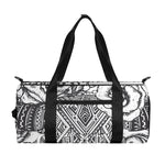 Tribal Indian Bull Skull Print Gym Bag