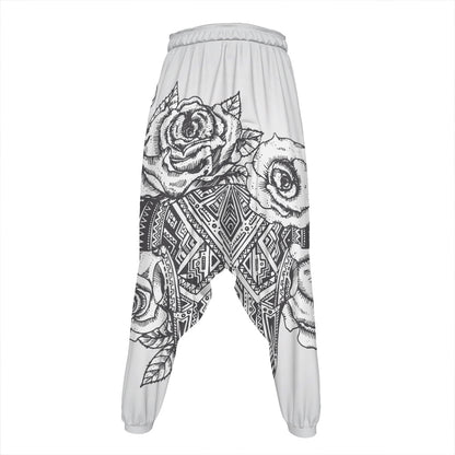 Tribal Indian Bull Skull Print Hammer Pants
