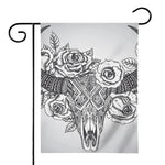 Tribal Indian Bull Skull Print House Flag