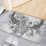 Tribal Indian Bull Skull Print Indoor Door Mat