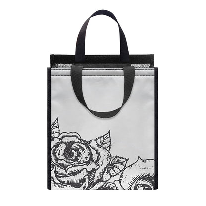 Tribal Indian Bull Skull Print Insulated Lunch Tote