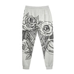 Tribal Indian Bull Skull Print Jogger Pants