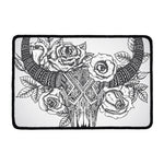Tribal Indian Bull Skull Print Kitchen Mat