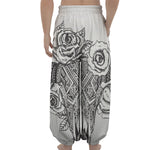 Tribal Indian Bull Skull Print Lantern Pants