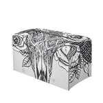 Tribal Indian Bull Skull Print Leather Tissue Box Cover