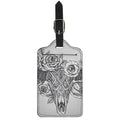 Tribal Indian Bull Skull Print Luggage Tag