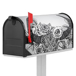 Tribal Indian Bull Skull Print Mailbox Cover