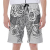 Tribal Indian Bull Skull Print Men's Beach Shorts