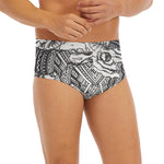 Tribal Indian Bull Skull Print Men's Briefs