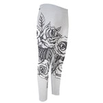 Tribal Indian Bull Skull Print Men's Compression Pants