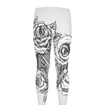 Tribal Indian Bull Skull Print Men's leggings