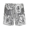 Tribal Indian Bull Skull Print Men's Athletic Shorts