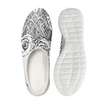 Tribal Indian Bull Skull Print Mesh Casual Shoes