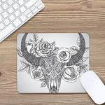 Tribal Indian Bull Skull Print Mouse Pad