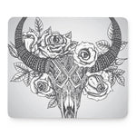 Tribal Indian Bull Skull Print Mouse Pad