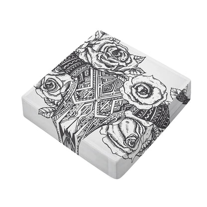 Tribal Indian Bull Skull Print Outdoor Seat Cushion Cover