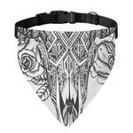 Tribal Indian Bull Skull Print Over The Collar Dog Bandana