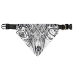 Tribal Indian Bull Skull Print Over The Collar Dog Bandana