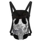 Tribal Indian Bull Skull Print Pet Carrier Backpack