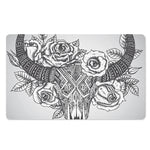 Tribal Indian Bull Skull Print Polyester Doormat