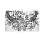 Tribal Indian Bull Skull Print Polyester Flag
