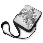 Tribal Indian Bull Skull Print Rectangular Crossbody Bag