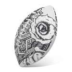 Tribal Indian Bull Skull Print Rugby Ball