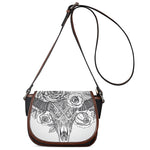 Tribal Indian Bull Skull Print Saddle Bag