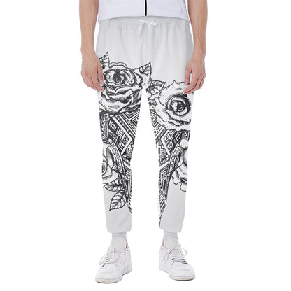 Tribal Indian Bull Skull Print Scuba Joggers