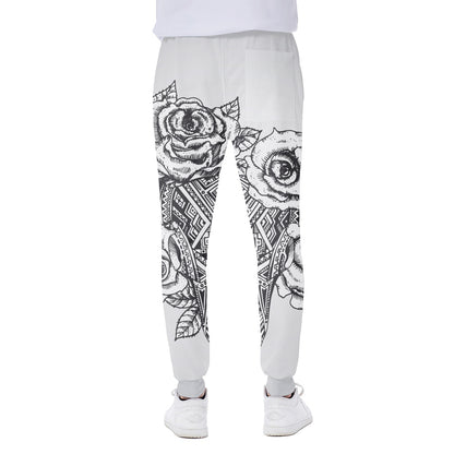 Tribal Indian Bull Skull Print Scuba Joggers