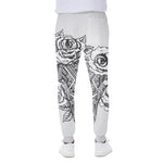 Tribal Indian Bull Skull Print Scuba Joggers