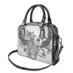 Tribal Indian Bull Skull Print Shoulder Handbag