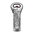 Tribal Indian Bull Skull Print Single Neoprene Wine Tote
