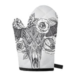 Tribal Indian Bull Skull Print Single Oven Mitt