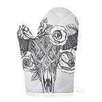 Tribal Indian Bull Skull Print Single Oven Mitt