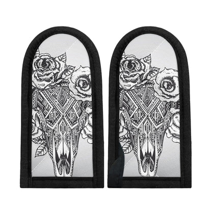 Tribal Indian Bull Skull Print Skillet Handle Cover