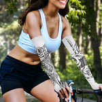 Tribal Indian Bull Skull Print Sun Protection Arm Sleeves