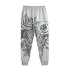 Tribal Indian Bull Skull Print Sweatpants