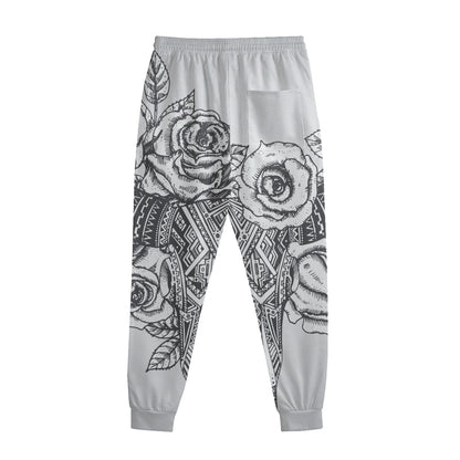 Tribal Indian Bull Skull Print Sweatpants