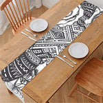 Tribal Indian Bull Skull Print Table Runner