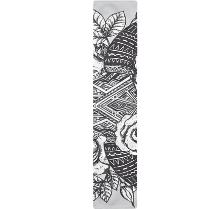 Tribal Indian Bull Skull Print Table Runner