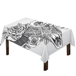 Tribal Indian Bull Skull Print Tablecloth
