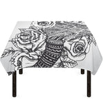 Tribal Indian Bull Skull Print Tablecloth