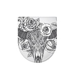 Tribal Indian Bull Skull Print Toilet Lid Cover