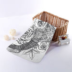 Tribal Indian Bull Skull Print Towel